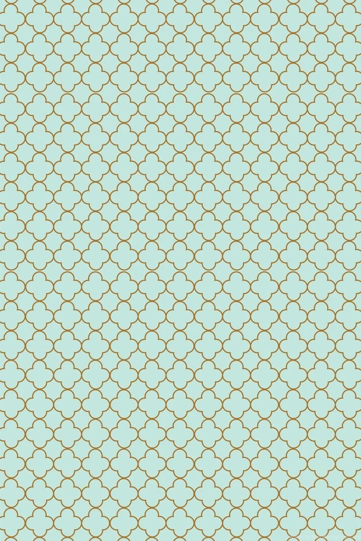 Mint And Gold Pattern Phone Wallpapers