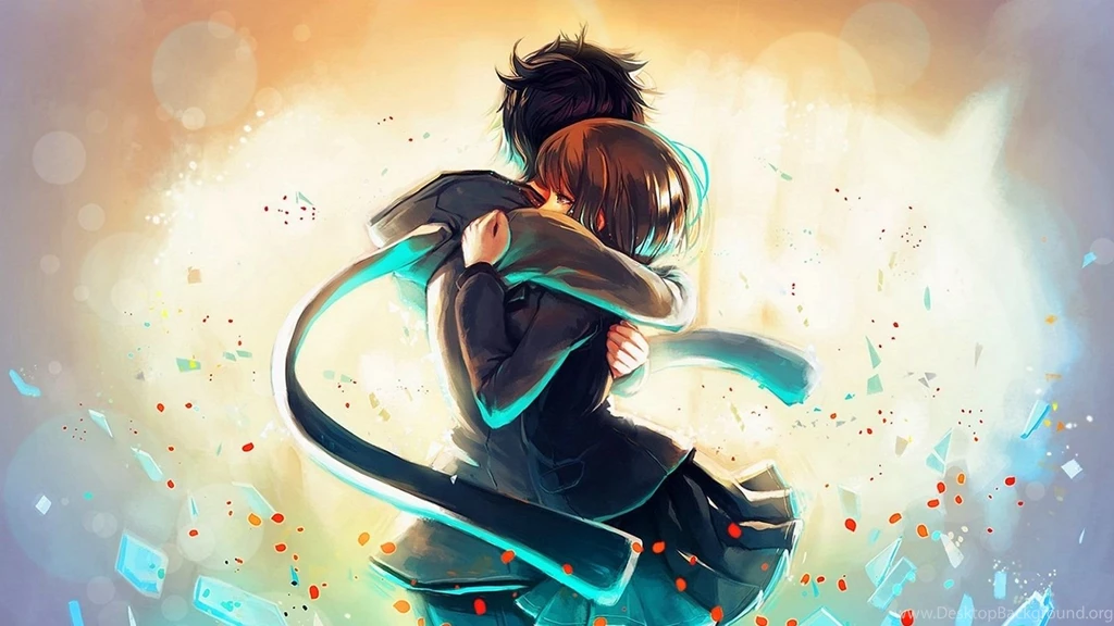 Animated Hugs Of Boy And Girl