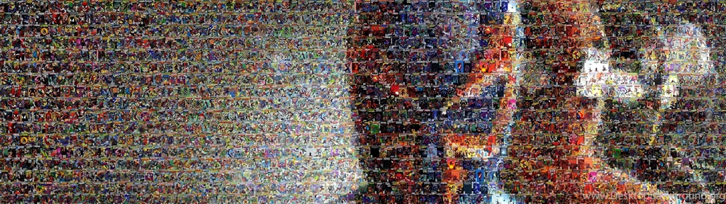 Spiderman Mosaic Marvel Comics Collage Multi Dual Screen E ...