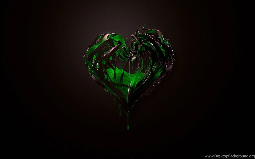 Green Heart Abstract Wallpapers