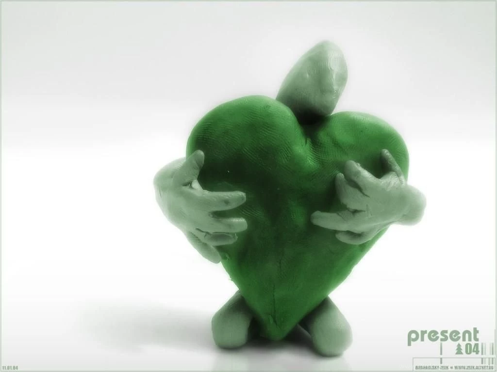 A Green Heart/ 3D Wallpapers « Free Wallpapers 1024x768 Download ...