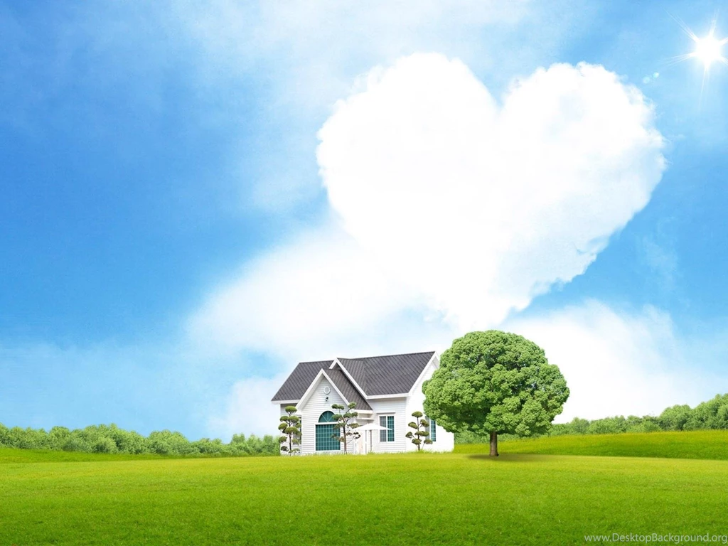 GREEN HEART WALLPAPER   (