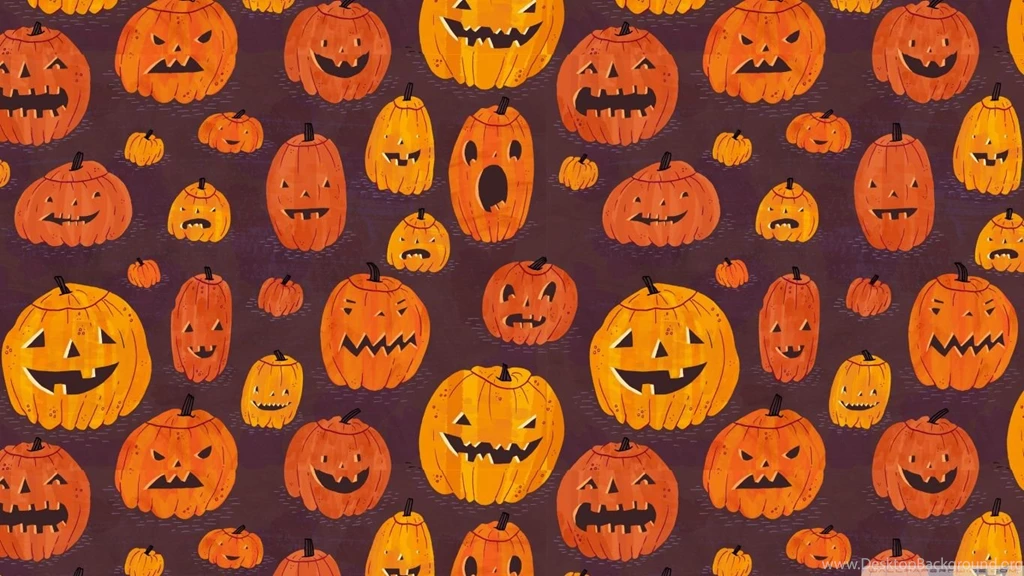 Halloween Pumpkins Pattern HD Desktop Wallpapers : High Definition ...