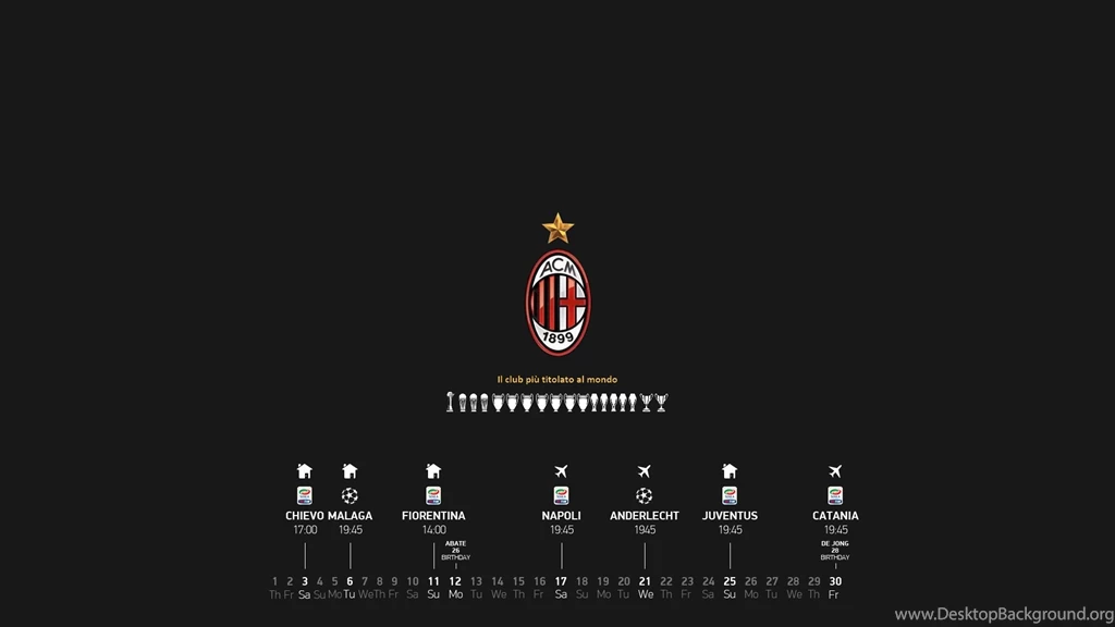 AC Milan Serie A Wallpapers Computer Desktop Ba