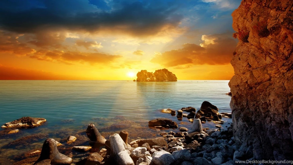 Ocean Sunset Desktop Wallpapers