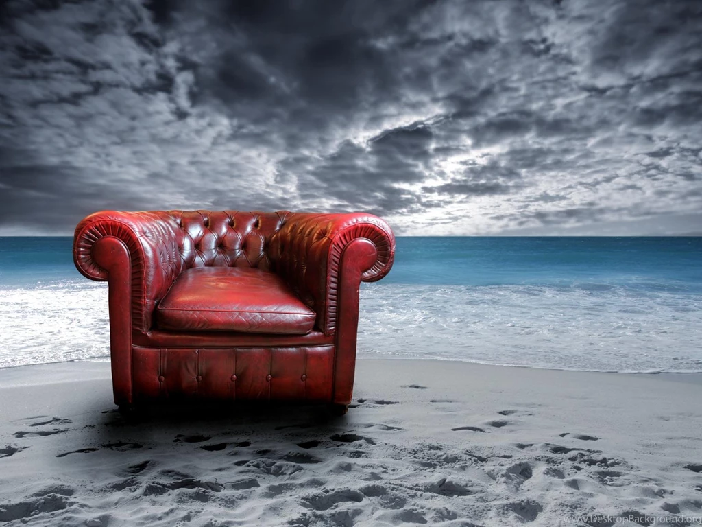 Red Chair In Beach Wallpapers Photos
