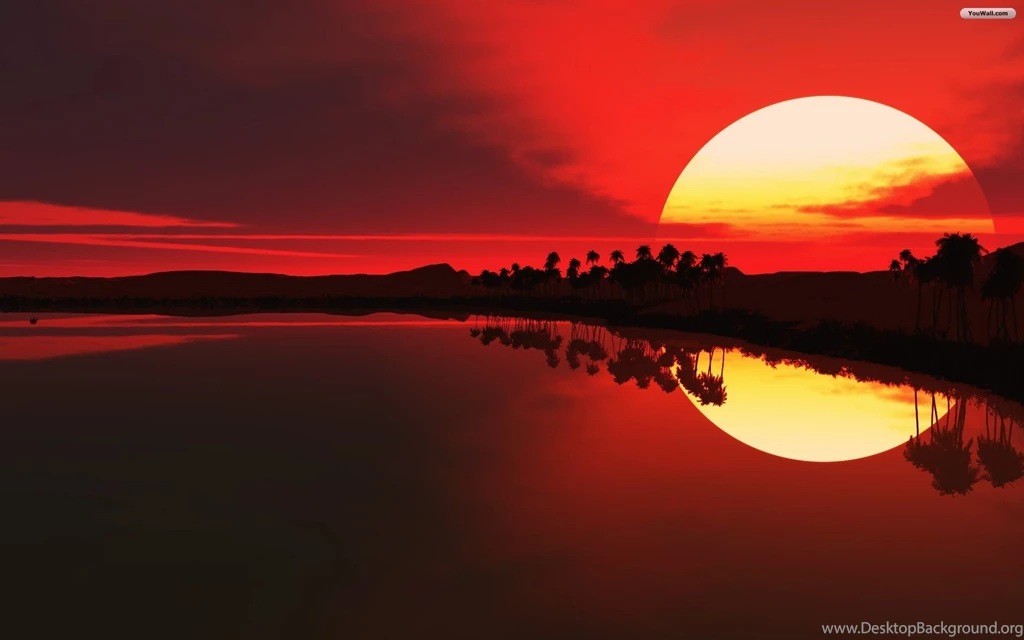 YouWall   Big And Red Sunset Wallpapers   Wallpaper,wallpapers,free ...