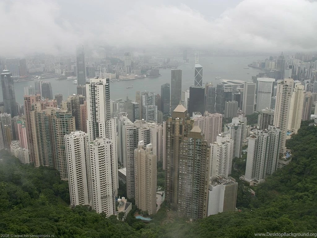 Wallpaper: 'Skyline Hong Kong' The Skyline As Seen From The ...