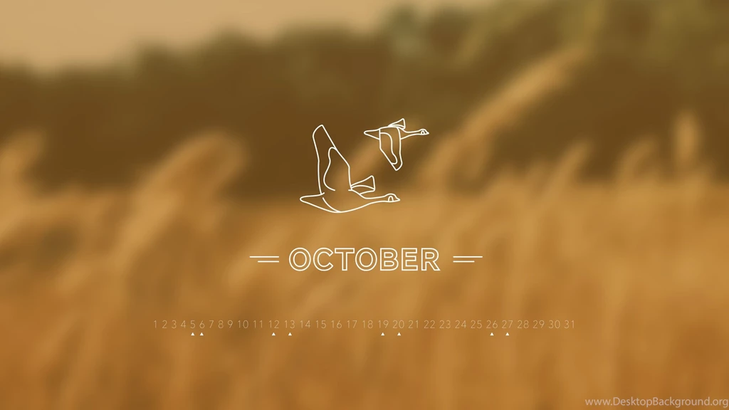 October 2013 Desktop Calendar Wallpapers