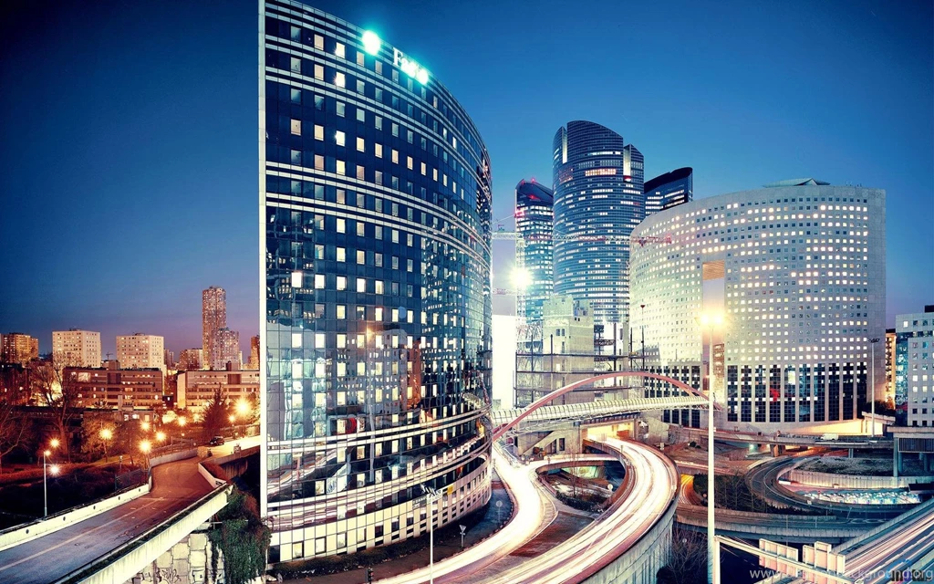 Download Wallpapers La Defense At Night, Paris, France (1920 X 1200 ...