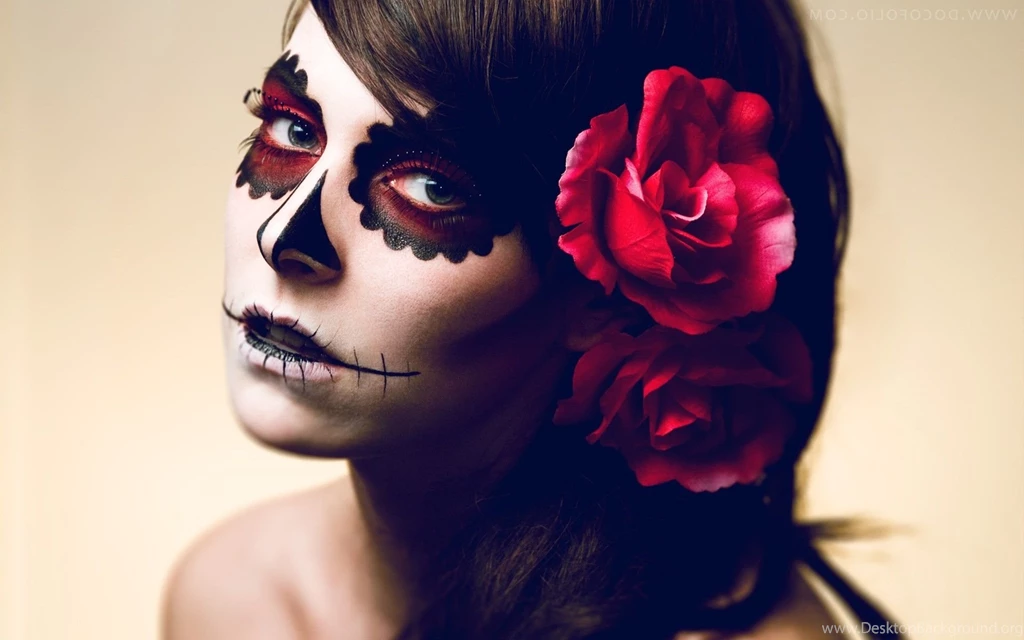 Day Of The Dead Skull   Wallpaper.