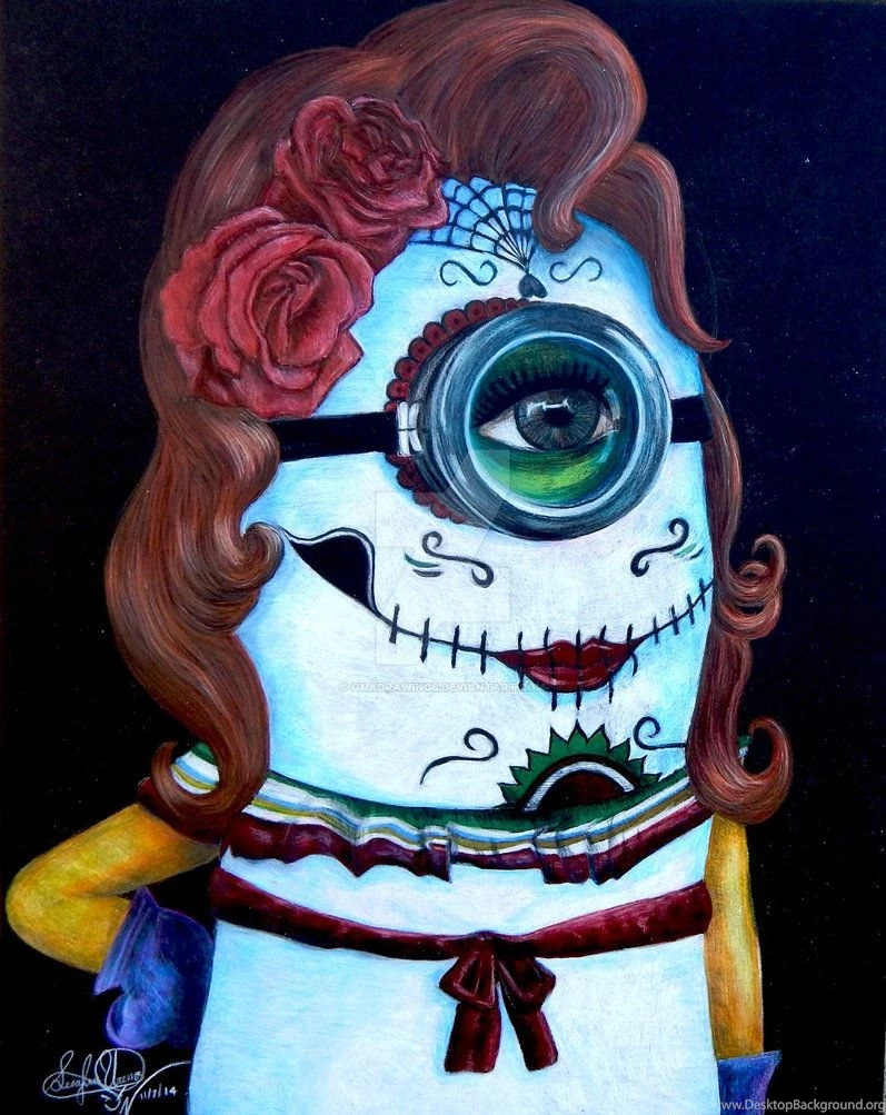SUGAR SKULL MINION Day Of The Dead By OMKDrawings On DeviantArt