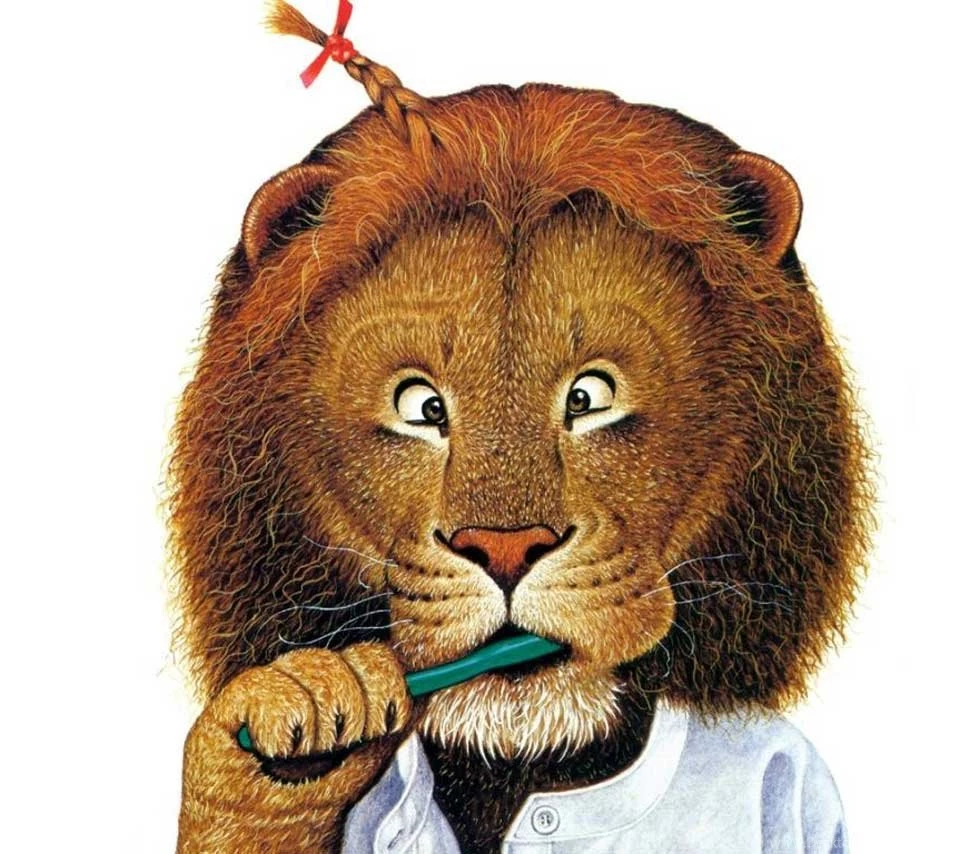 Teeth Brushing Lion   Flikie Wallpapers