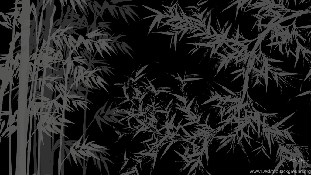 Bamboo Shadows On Black >> HD Wallpaper, Get It Now!