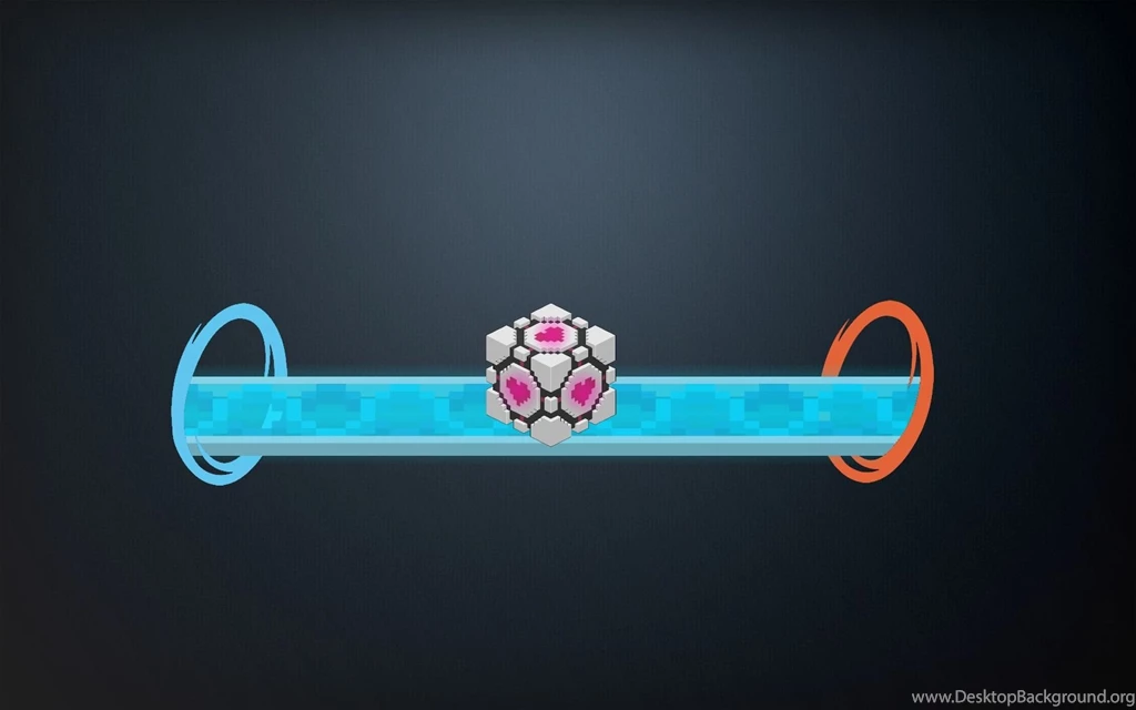 Companion Cube On Na Bridge Computer Wallpapers, Desktop ...