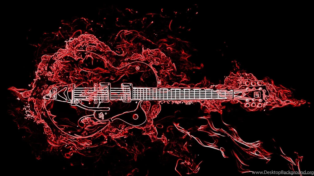 Download 2560x1440 Neon Guitar Wallpapers