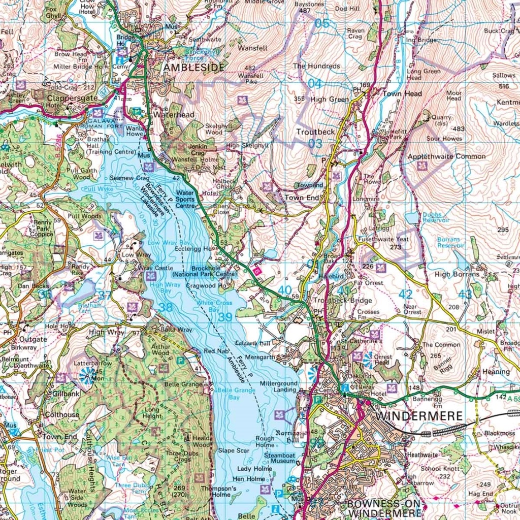 Custom Printed Ordnance Survey 1:25 000 Wallpapers Map