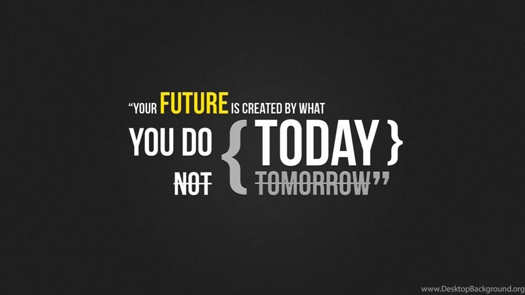 Futuristic Quotes Typography Today Tomorrow 3D Abstract Creatives ...