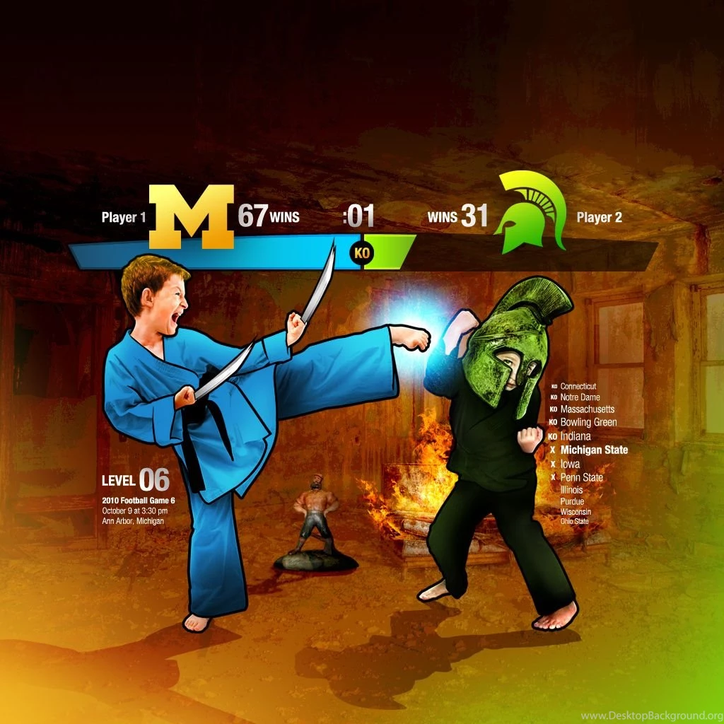 Sibling Rivalry – 2010 Game 6 – Michigan Football Fan Art