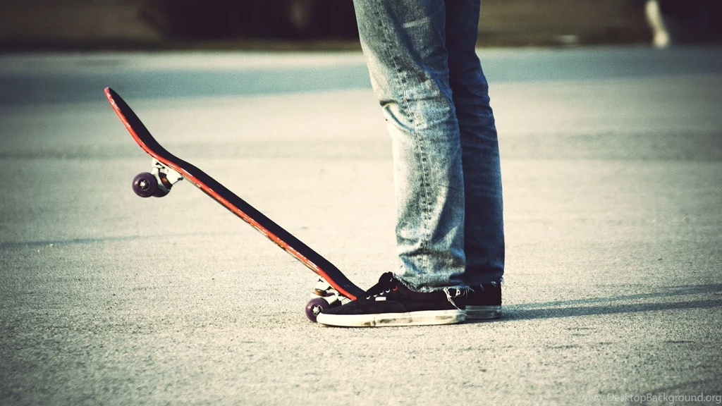Download Wallpapers 1920x1080 Скейт, Board, Asphalt, Gym Shoes ...