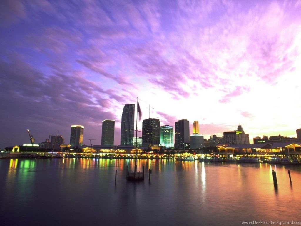 Miami Skyline High Resolution Desktop 5870 Hd Wallpapers