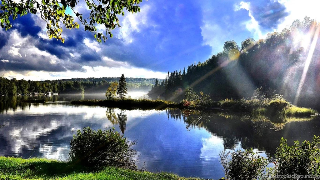 Summer Sunshine Scenes Lake Mountain Wallpapers – Free Full Hd ...