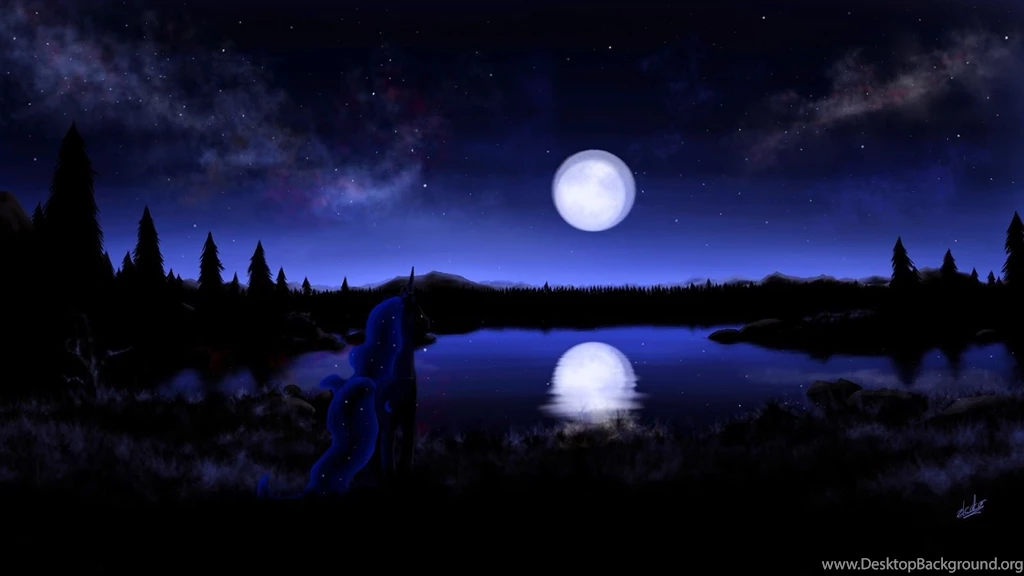 Beauty Of Moonlight At Night Sky Near Sea Poetic Nature Images ...