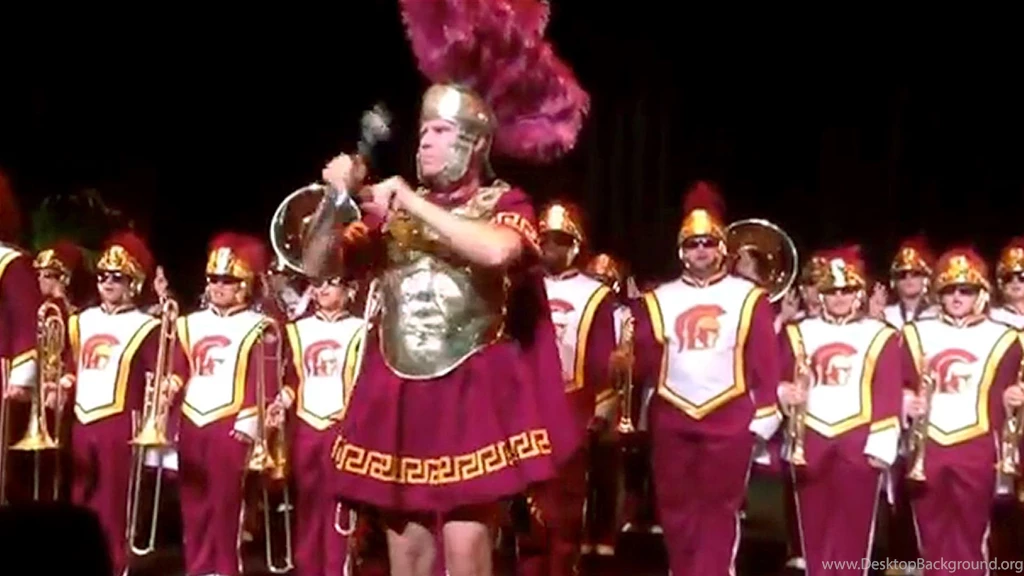 Will Ferrell Leads USC Marching Band While Dressed As Tommy Trojan ...