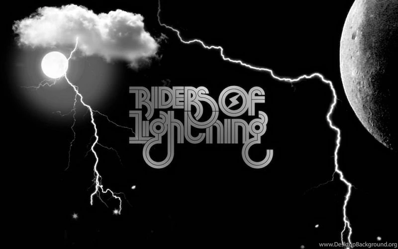 Black Fantasy Riders Of Lightning – Space Moons HD Desktop Wallpapers