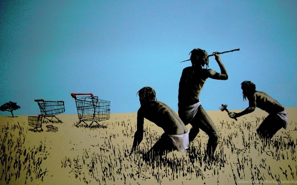 Graffiti, Ancient People And Shopping Carts, Banksy Wallpapers And ...