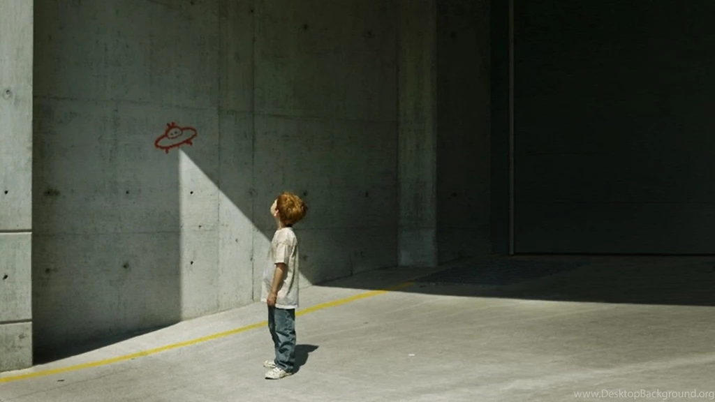 Graffiti, Banksy, UFO, Artwork, Children :: Wallpapers