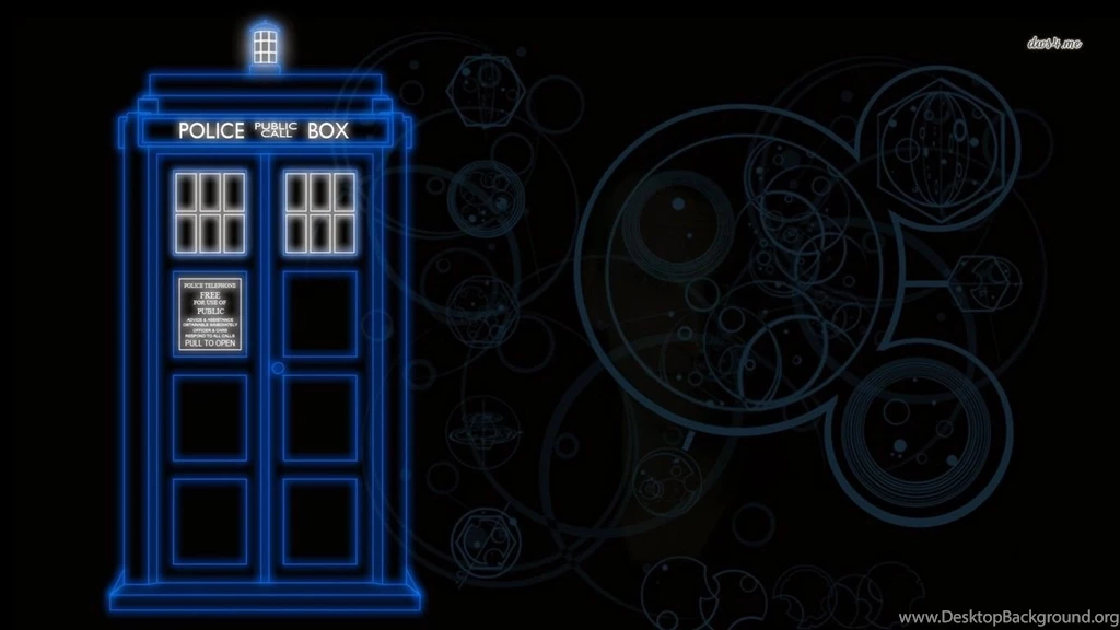 Neon TARDIS From Doctor Who Wallpapers TV Show Wallpapers
