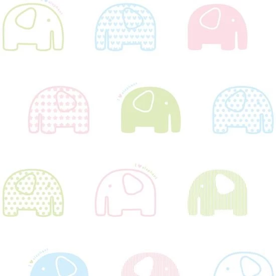 Elephants Self Adhesive Wallpapers Home Depot For Nursery ...