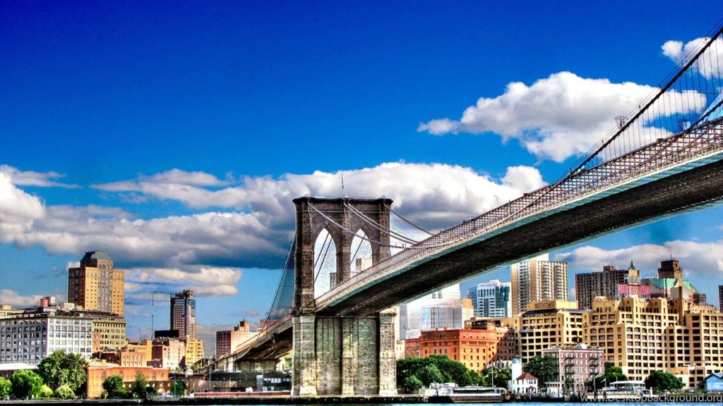 Bridges Manhattan Bridge Hdr River Clouds City New York Cityscapes ...