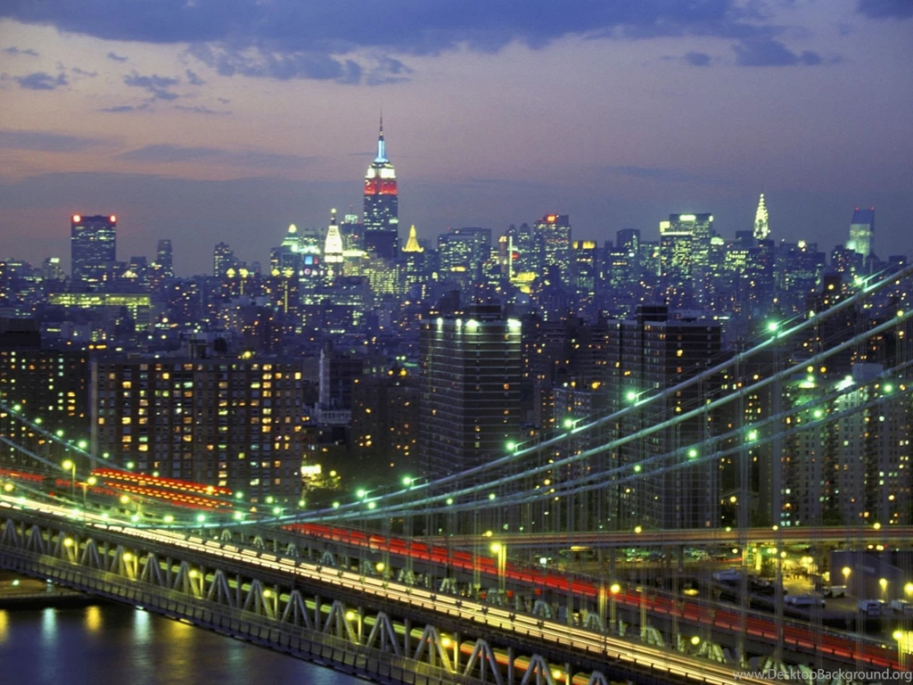 Skylines Night Manhattan Bridge (id: 139277) – BUZZERG