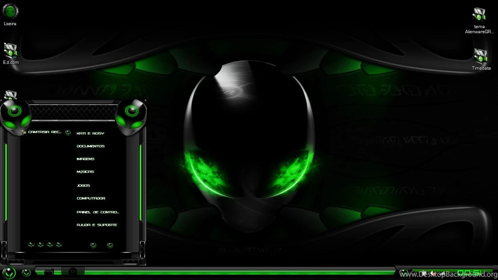 Alienware Green Windows 7 Theme