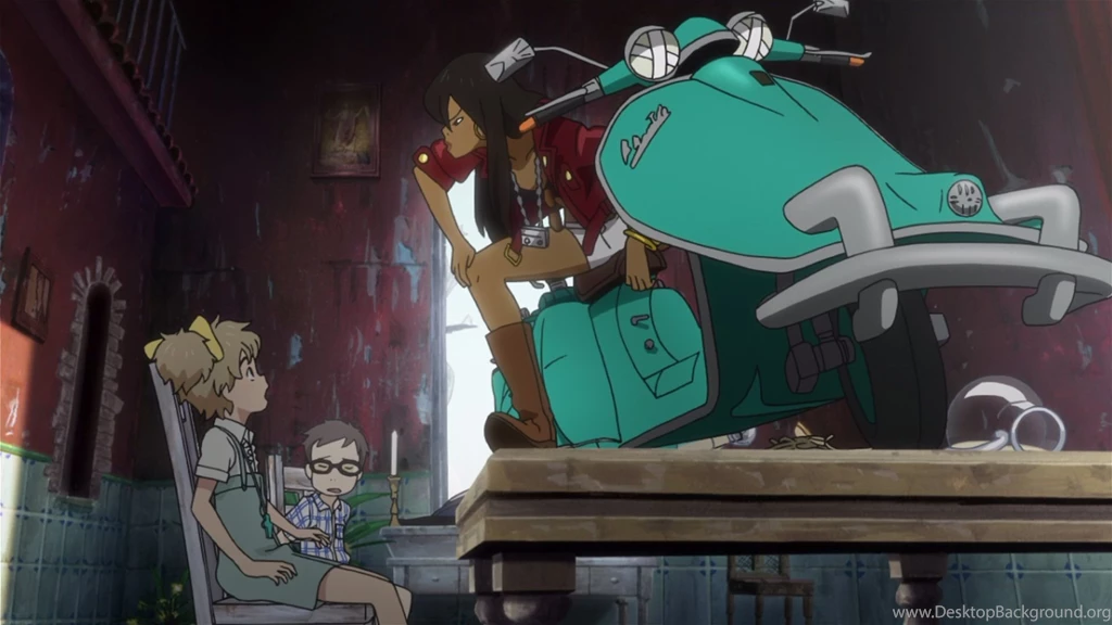 Michiko, Background, Winter, Hatchin (