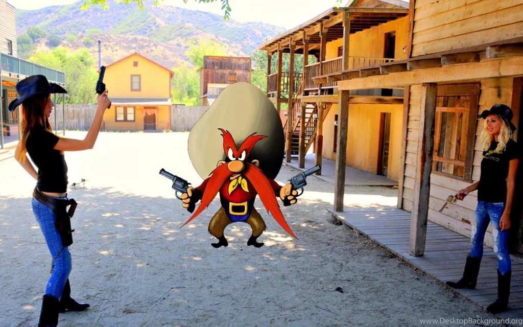 Yosemite Sam Vs 2 Cowgirls (