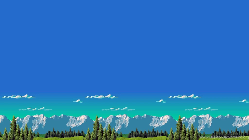 Retro Games, Mountain, 8 Bit Wallpapers HD