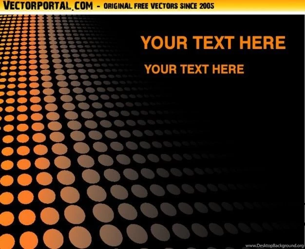 Orange Dots On Black Backgrounds With Copyspace Vector