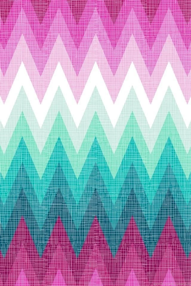 Blue And Pink Chevron iPhone Wallpapers