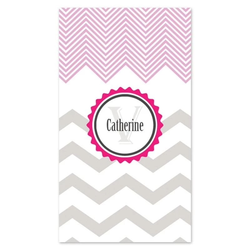 Pink Chevron Personalized iPhone Wallpapers