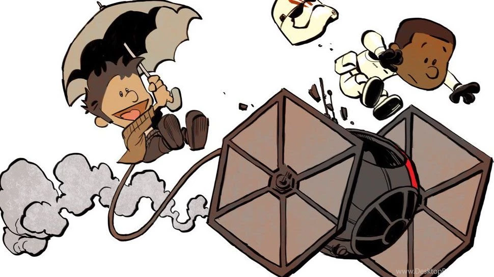 THE FORCE AWAKENS Meets CALVIN AND HOBBES In This Delightful Art ...