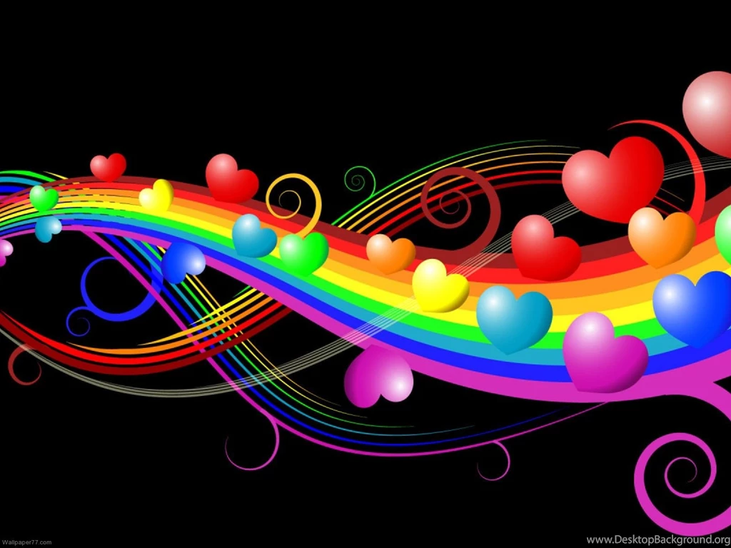 Hearts Colorful Vector, 1600x1200 Pixels : Wallpapers Tagged Heart ...