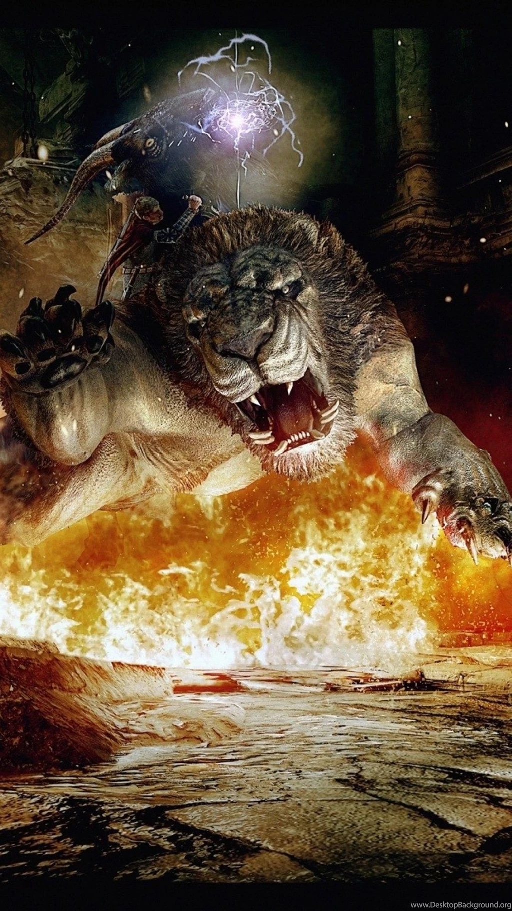 Download Wallpapers 1080x1920 Dragons Dogma, Beast, Fire, Magic ...