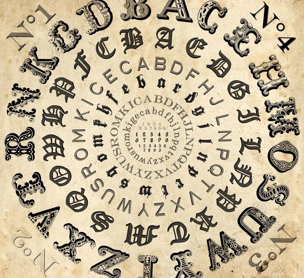 Wall Effect Writing Wallpapers ALPHABETICAL SWIRL By Wall&decò ...