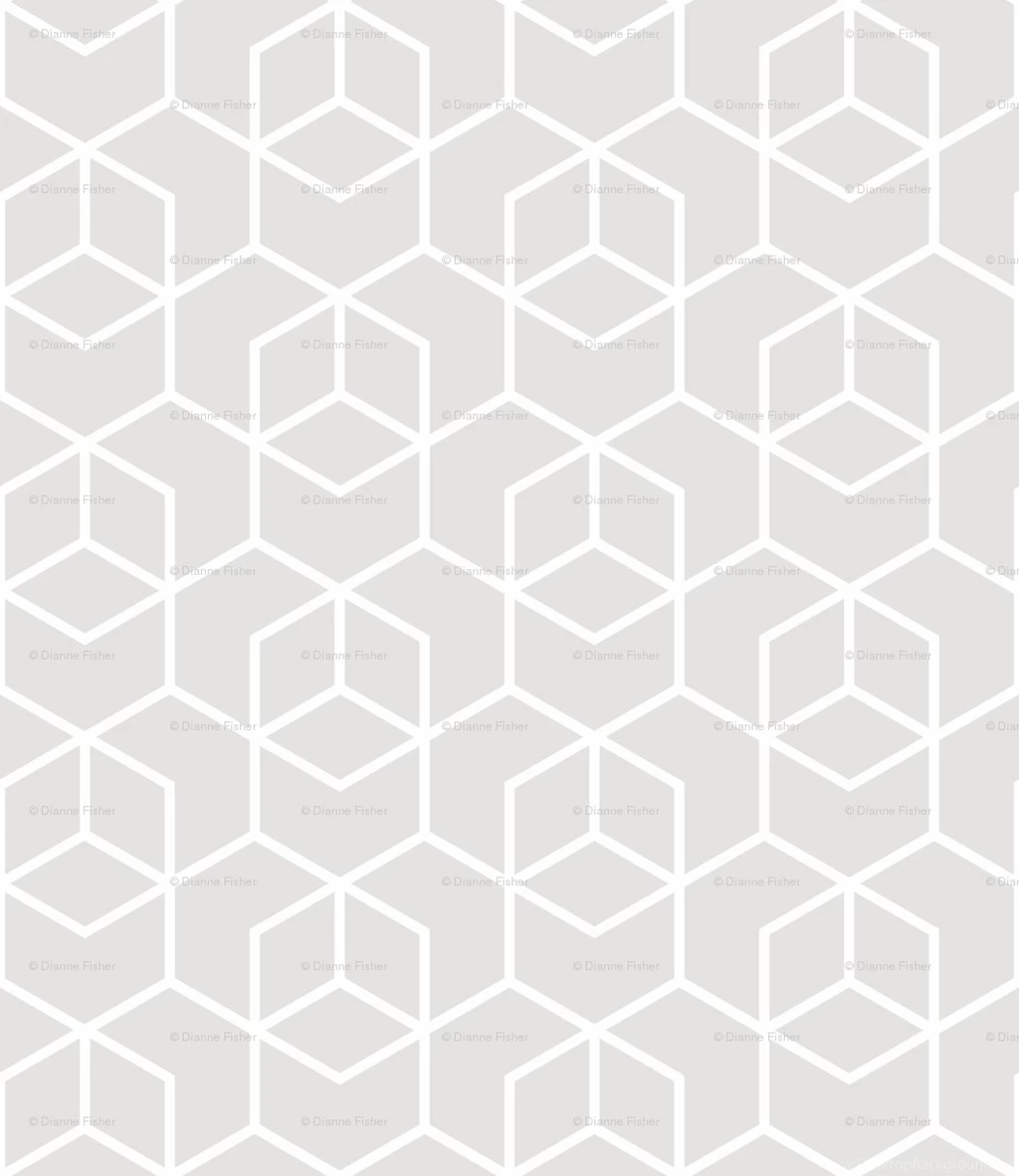 Hexagon Trellis White On Pale Grey Wallpapers Little_fish ...