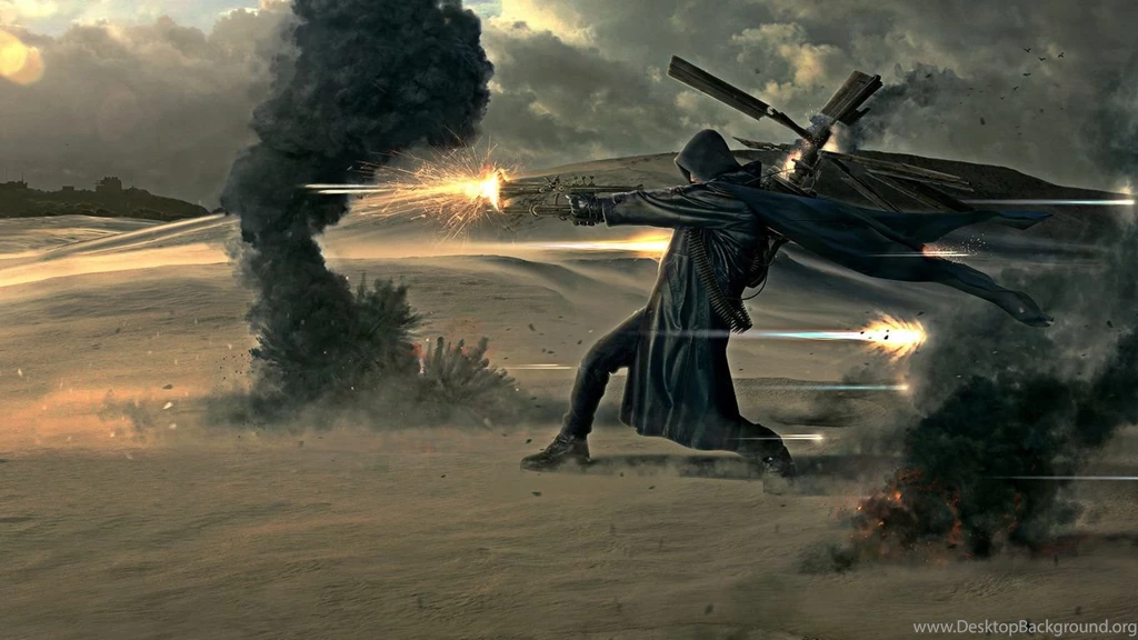 1366x768 Fight, Explosion, Shots, Steampunk, Steampunk Wallpapers ...