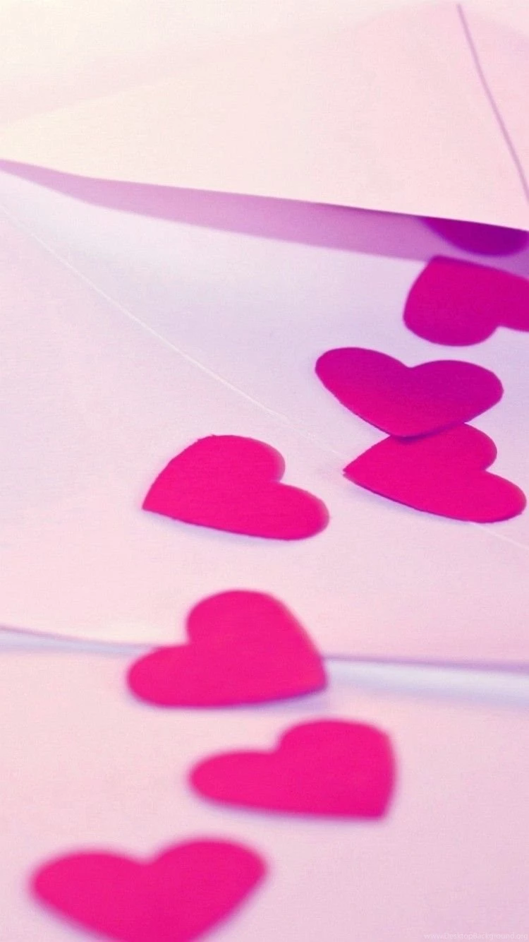 Wallpapers Iphone 6 Hearts Pink Paper 4 7 Inches   750 X 1334 ...
