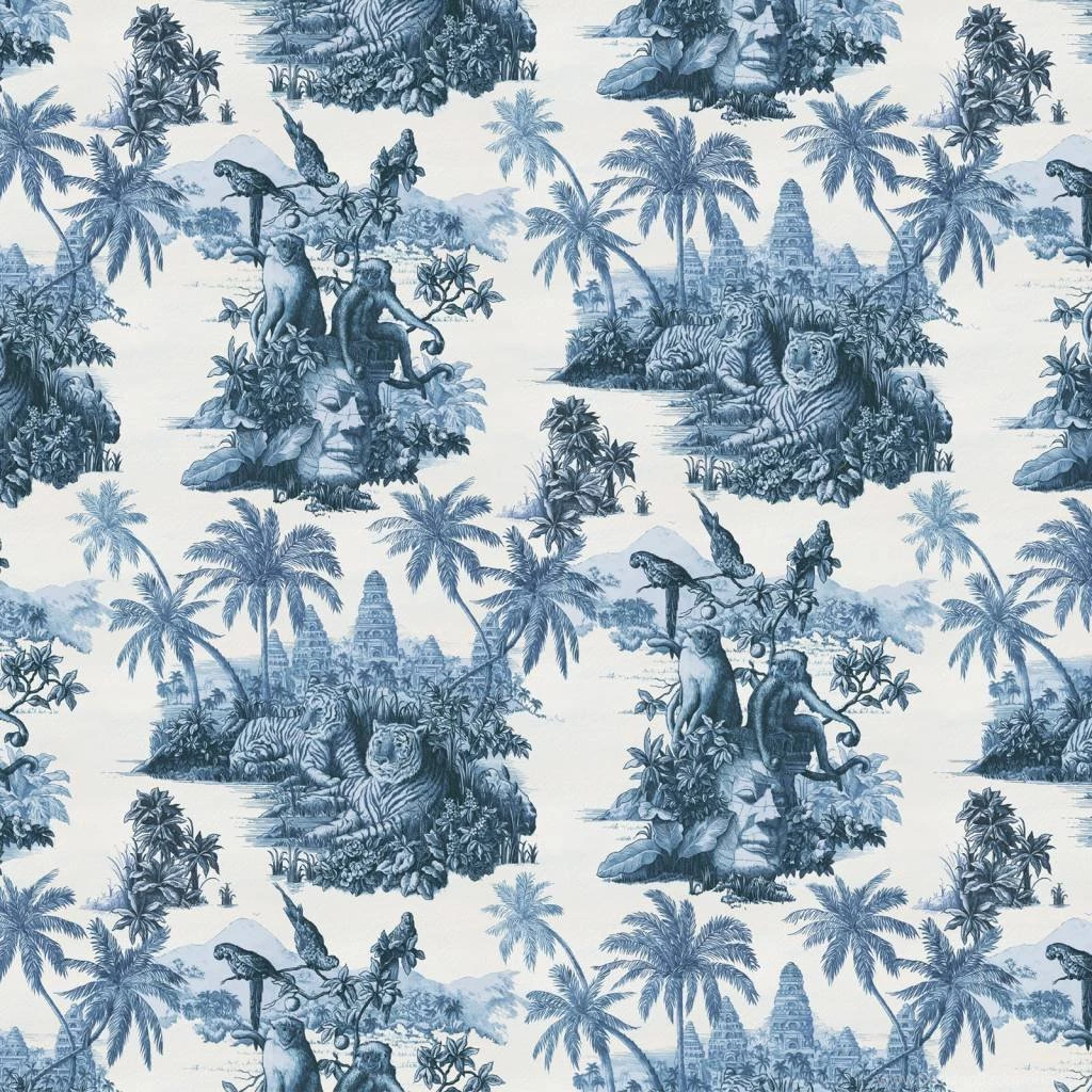 House Of Hackney SUMATRA Wallpapers Off White / Azure De Mooiste ...